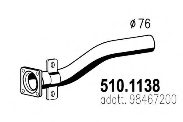 Труба выхлопного газа ASSO 510.1138