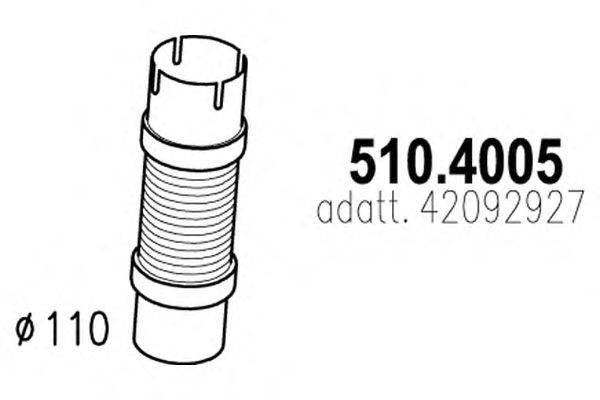 Гофрированная труба, выхлопная система ASSO 5104005