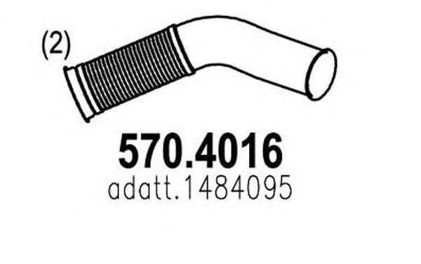Гофрированная труба, выхлопная система ASSO 570.4016