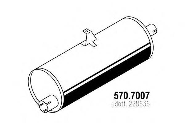 Средний / конечный глушитель ОГ ASSO 570.7007