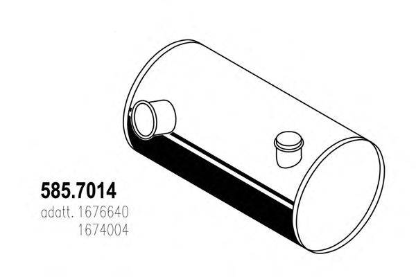 Средний / конечный глушитель ОГ ASSO 585.7014