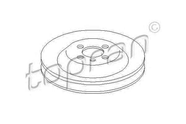 Ременный шкив, коленчатый вал TOPRAN 111143