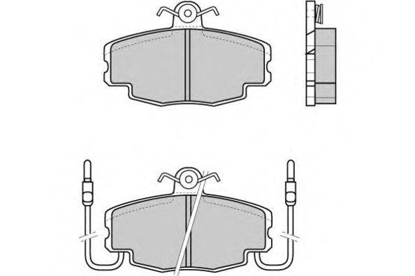 Комплект тормозных колодок, дисковый тормоз E.T.F. 20936