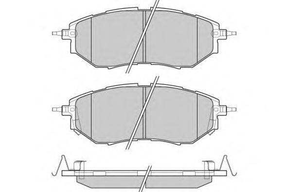 Комплект тормозных колодок, дисковый тормоз E.T.F. 24222