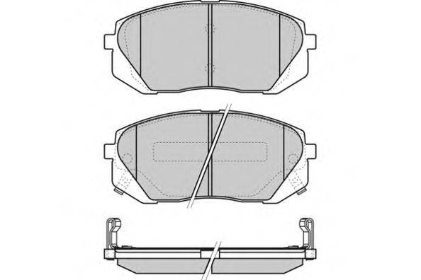 Комплект тормозных колодок, дисковый тормоз E.T.F. 12-1358