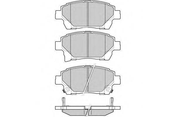 Комплект тормозных колодок, дисковый тормоз E.T.F. 12-1393