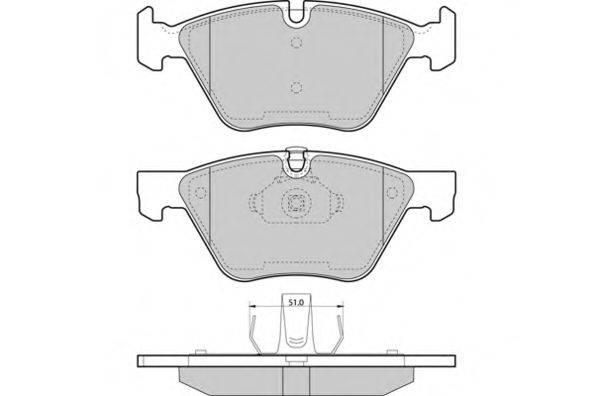 Комплект тормозных колодок, дисковый тормоз E.T.F. 12-1488