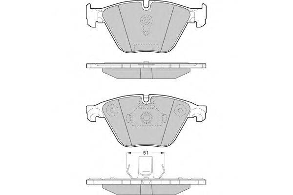 Комплект тормозных колодок, дисковый тормоз E.T.F. 12-1500