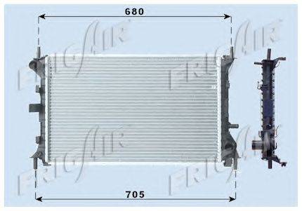 Радиатор, охлаждение двигателя FRIGAIR 0105.3048
