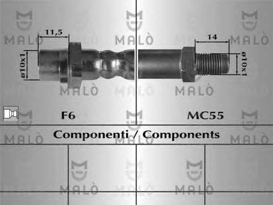 Тормозной шланг MALÒ 80729