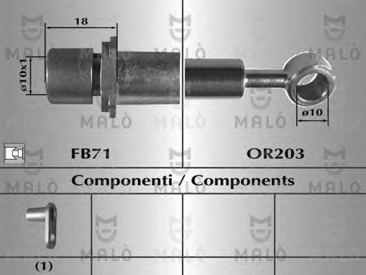 Тормозной шланг MALÒ 80866