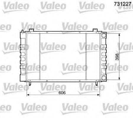 Радиатор, охлаждение двигателя VALEO 731227