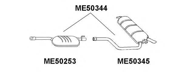 Глушитель выхлопных газов конечный VENEPORTE ME50345