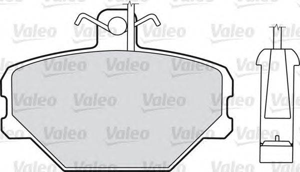 Комплект тормозных колодок, дисковый тормоз VALEO 598095