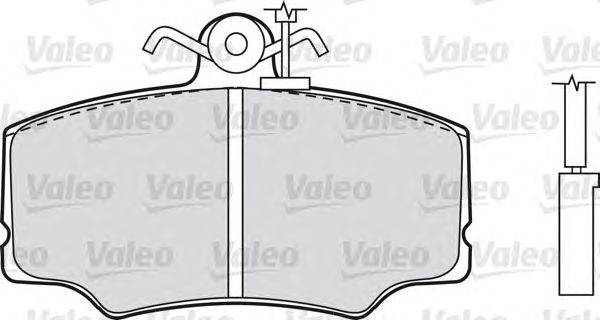 Комплект тормозных колодок, дисковый тормоз VALEO 21272