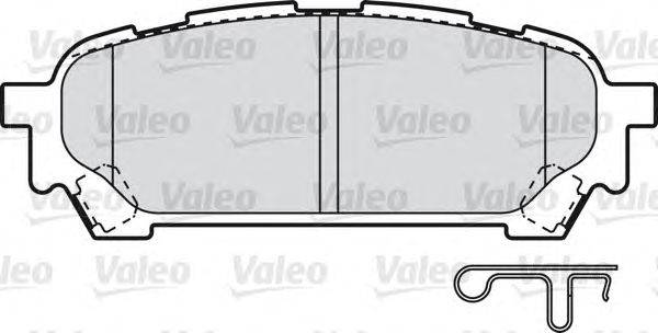 Комплект тормозных колодок, дисковый тормоз VALEO 598875