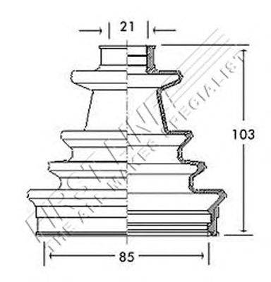 Пыльник, приводной вал FIRST LINE FCB2175