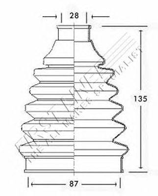Пыльник, приводной вал FIRST LINE FCB2223