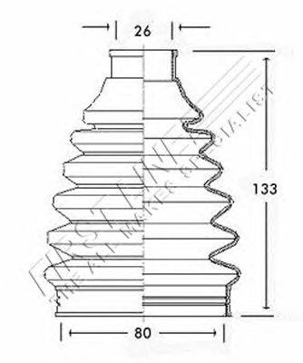 Пыльник, приводной вал FIRST LINE FCB2224