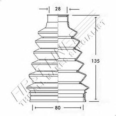 Пыльник, приводной вал FIRST LINE FCB2296