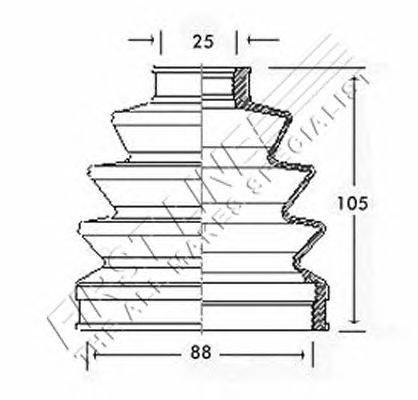 Пыльник, приводной вал FIRST LINE FCB2332