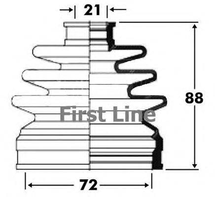 Пыльник, приводной вал FIRST LINE FCB2813