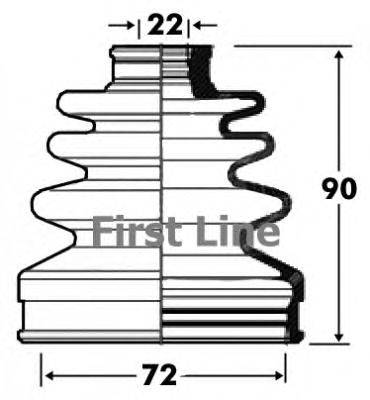 Пыльник, приводной вал FIRST LINE FCB2842