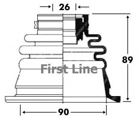Пыльник, приводной вал FIRST LINE FCB2848