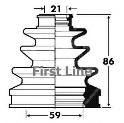 Пыльник, приводной вал FIRST LINE FCB2876