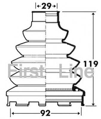 Пыльник, приводной вал FIRST LINE FCB2919