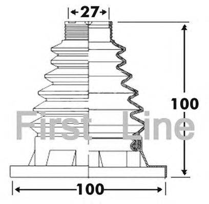 Пыльник, приводной вал FIRST LINE FCB2921