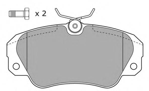 Комплект тормозных колодок, дисковый тормоз FREMAX 21368
