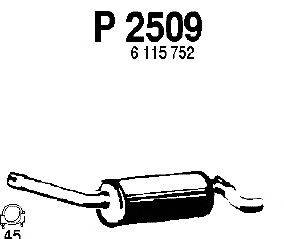 Глушитель выхлопных газов конечный FENNO P2509
