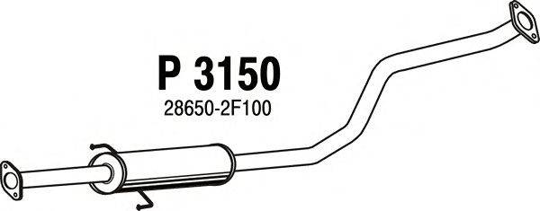 Средний глушитель выхлопных газов FENNO 3150