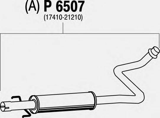 Средний глушитель выхлопных газов FENNO P6507