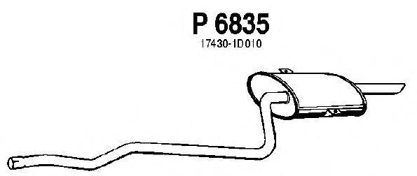 Глушитель выхлопных газов конечный FENNO P6835
