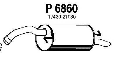 Глушитель выхлопных газов конечный FENNO P6860