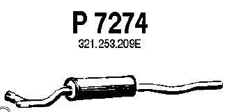 Средний глушитель выхлопных газов FENNO P7274