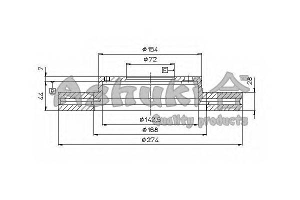 Тормозной диск ASHUKI 0990-6503
