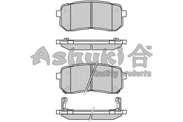Комплект тормозных колодок, дисковый тормоз ASHUKI I043-10