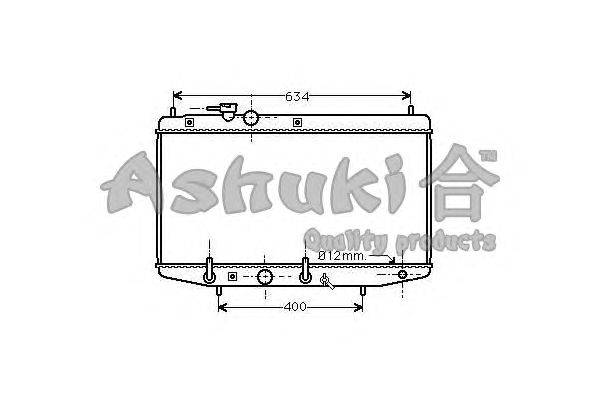 Радиатор, охлаждение двигателя ASHUKI D551-21