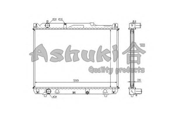 Радиатор, охлаждение двигателя ASHUKI K452-20