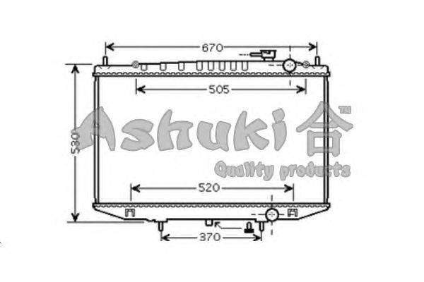 Радиатор, охлаждение двигателя ASHUKI N651-38