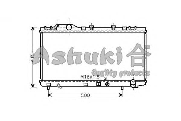 Радиатор, охлаждение двигателя ASHUKI T78907