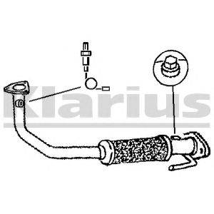 Труба выхлопного газа KLARIUS 301144