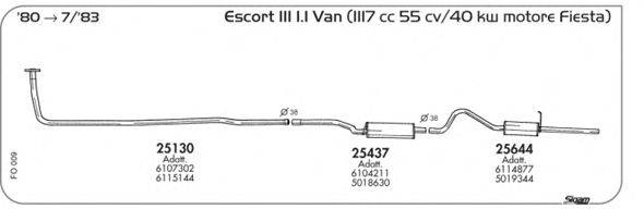 Система выпуска ОГ SIGAM FO009
