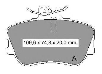 Комплект тормозных колодок, дисковый тормоз VEMA 834820