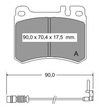 Комплект тормозных колодок, дисковый тормоз MERCEDES-BENZ 0014200320