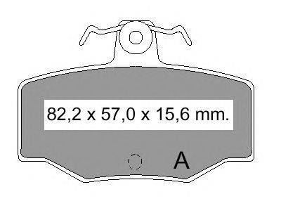 Комплект тормозных колодок, дисковый тормоз VEMA 21545