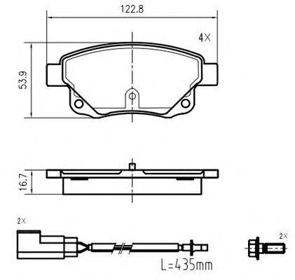 Комплект тормозных колодок, дисковый тормоз VEMA K427000